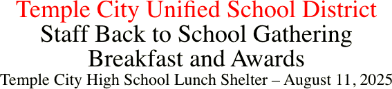 Temple City Unified School District Staff