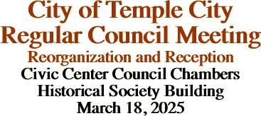 City of Temple City Regular Council