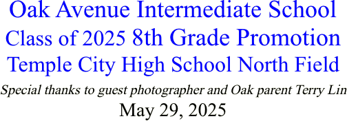 Oak Avenue Intermediate School Class of
