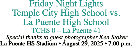 Friday Night Lights Temple City High