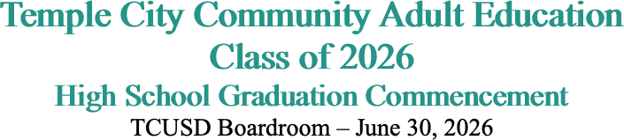 Temple City Community Adult Education Class