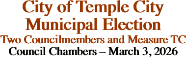 City of Temple City Municipal Election Two
