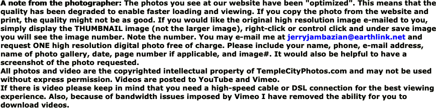 A note from the photographer: